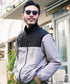ライトグレー×ブラック(スタンドカラー) MODEL : GO 180cm 66kg Lsize